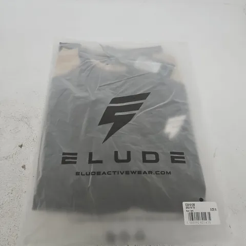 ELUDE ACTIVEWEAR BREATHE TEE β BLACK/SAND, SIZE M