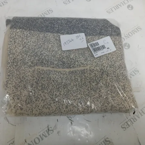 CENTIGRADE COLOURBLOCK COATIGAN WITH PATCH POCKETS OATMEAL GREY LARGE