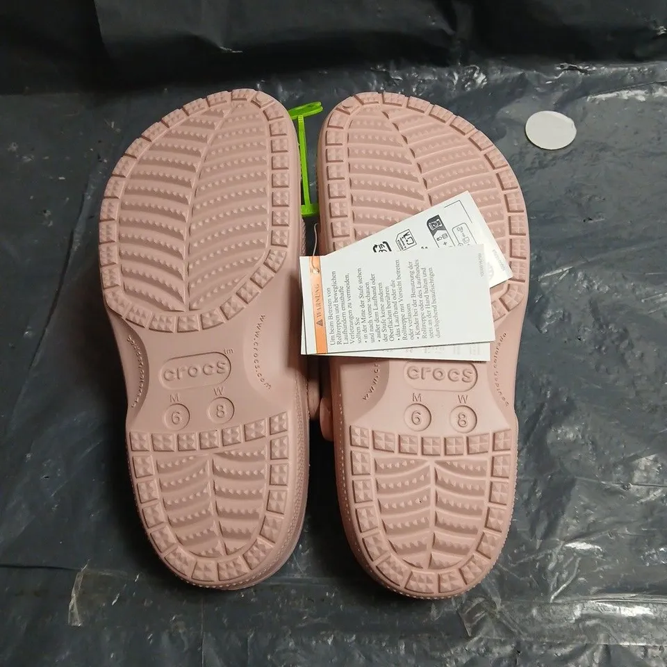 CROCS PINK CLOGS – UNISEX, M5 W6. UNBOXED