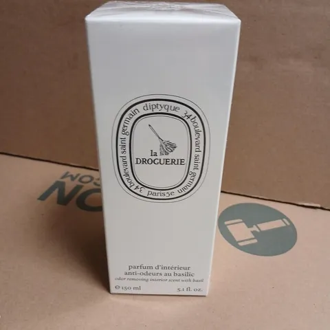 BOXED AND SEALED LA DROGUERIE DIPTYQUE ODOR REMOVING INTERIOR SCENT WITH BASIL 150ML