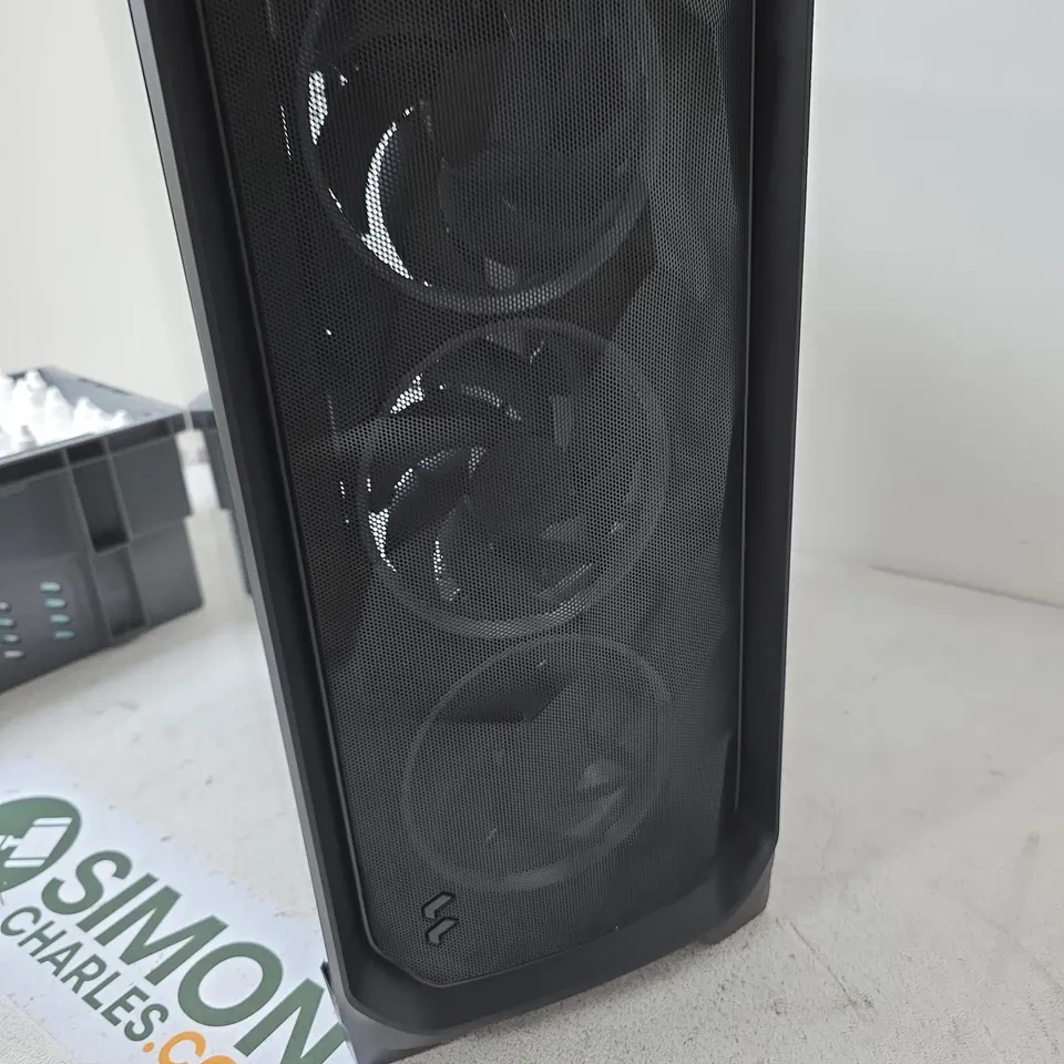 BLACK MID-TOWER PC CASE WITH MESH FRONT PANEL – 3 FANS