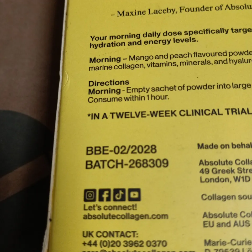ABSOLUTE COLLAGEN SCULPT PRO BODY AND SKIN 28 DAY SUPPLY