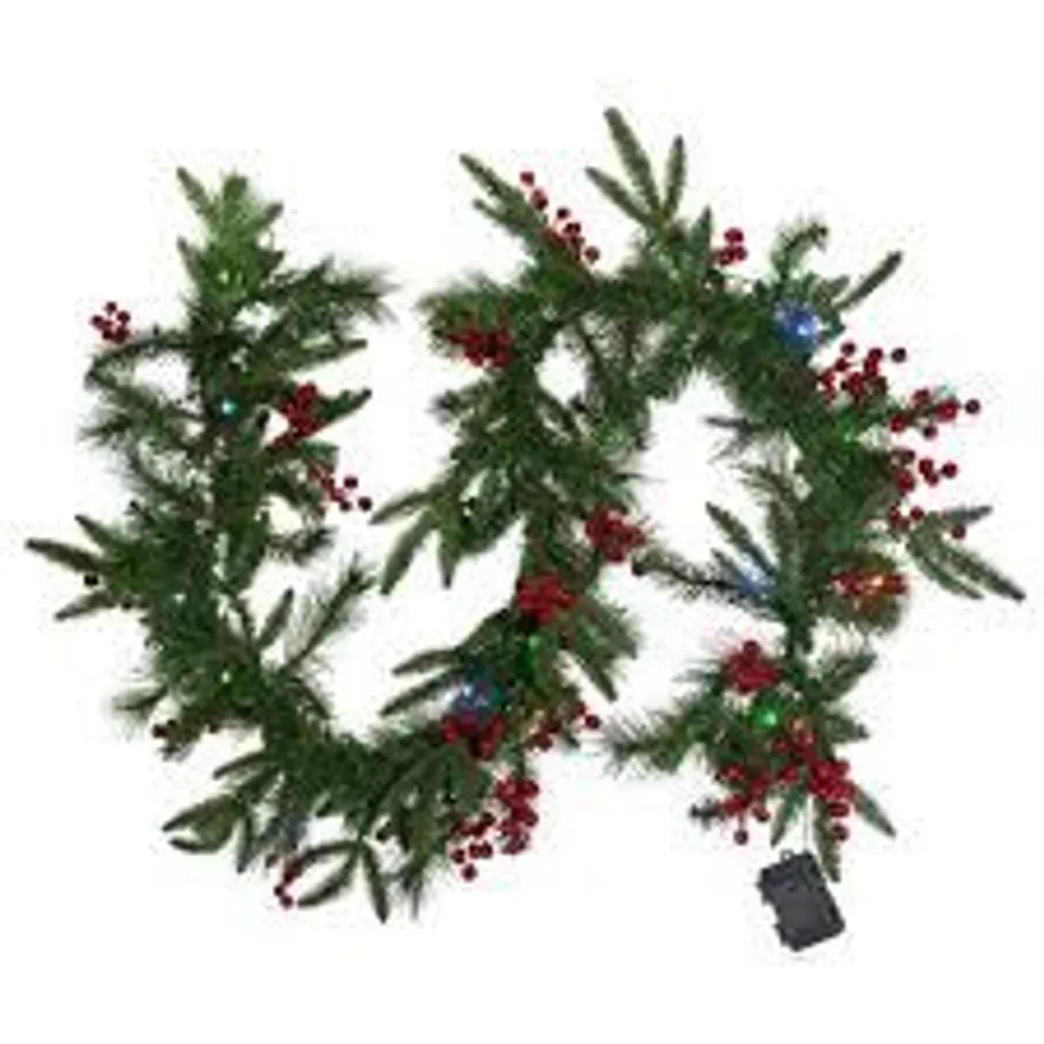 SARA BY SARA DAVIES 180CM PRE LIT WINTERLUXE FIR GARLAND