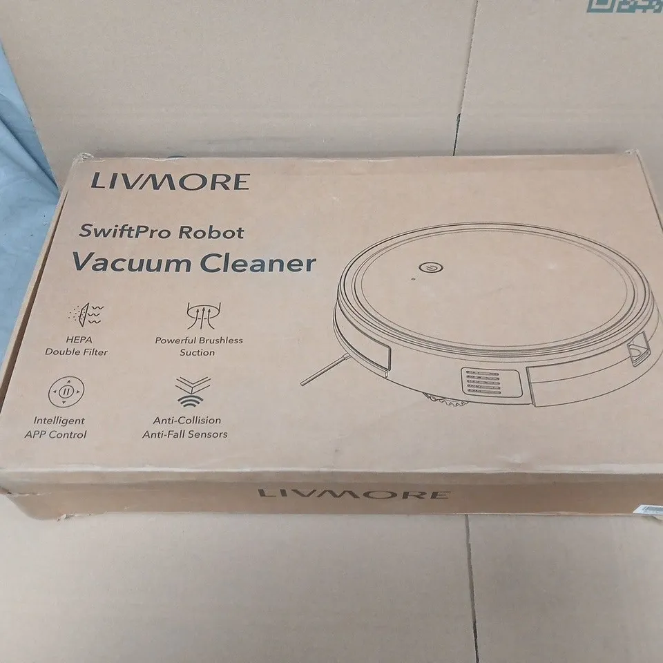 LIVMORE SWIFTPRO ROBOT VACUUM CLEANER – BOXED