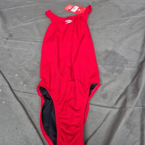 SPEEDO ENDURANCE MEDALIST AF RED ONE-PIECE SWIMSUIT – UK 10