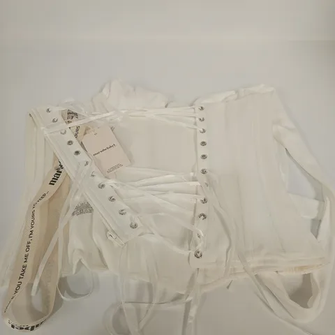 MARSH THE LABEL WHITE CORSET BELT – UK 8
