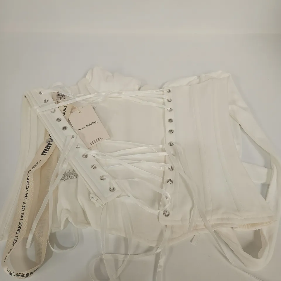 MARSH THE LABEL WHITE CORSET BELT – UK 8