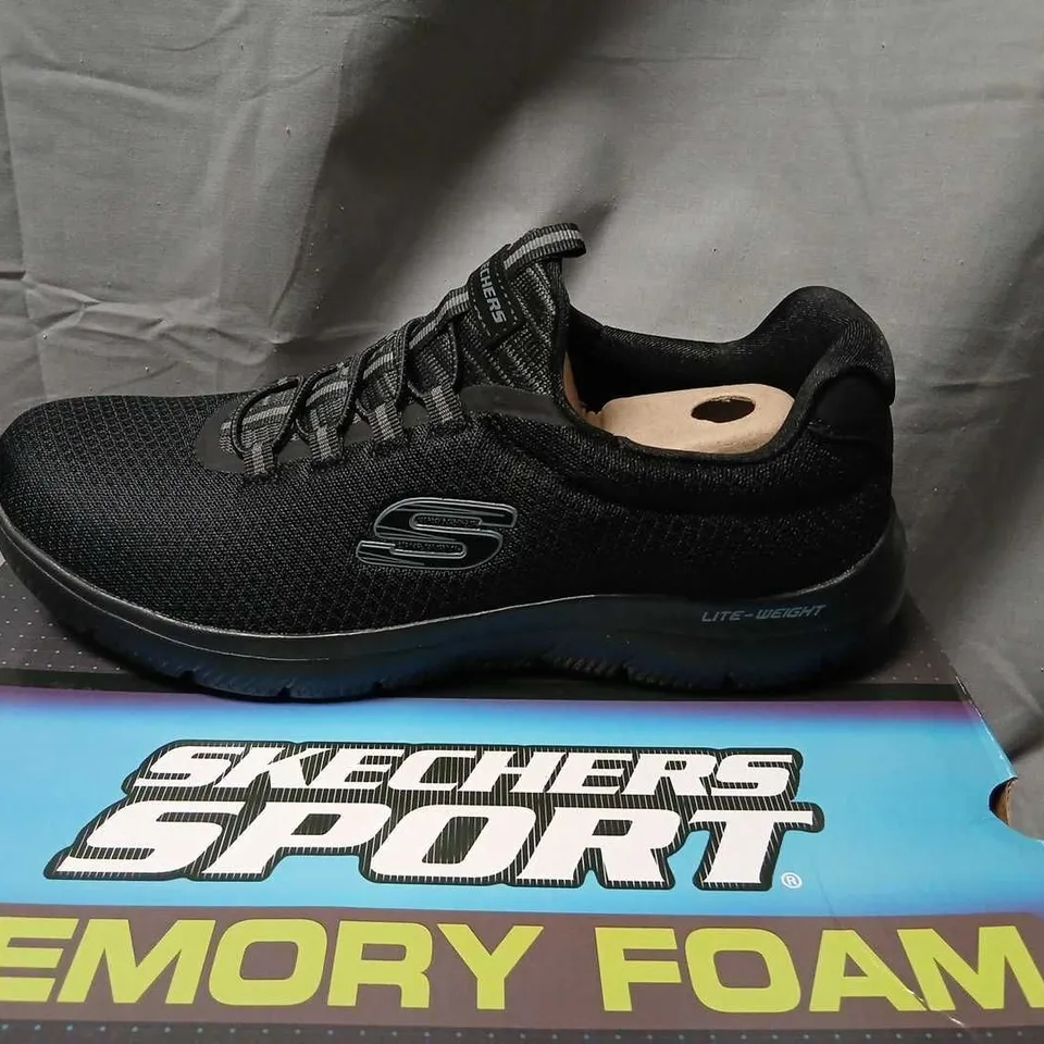 SKECHERS SUMMIT SPORT MEMORY FOAM TRAINERS - BLACK, UK 9.5 (US 10.5)
