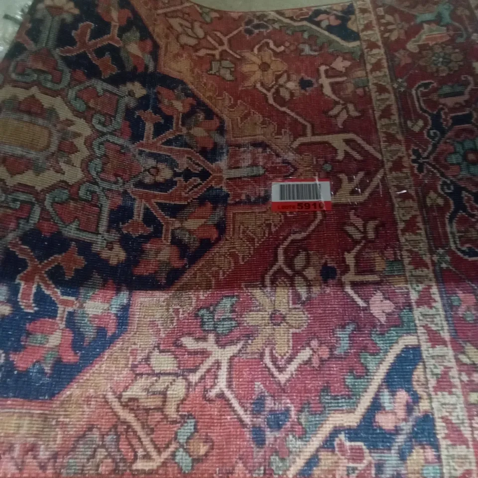 CAMMISH FLATWEAVE RED/BLUE RUG 70X135CM
