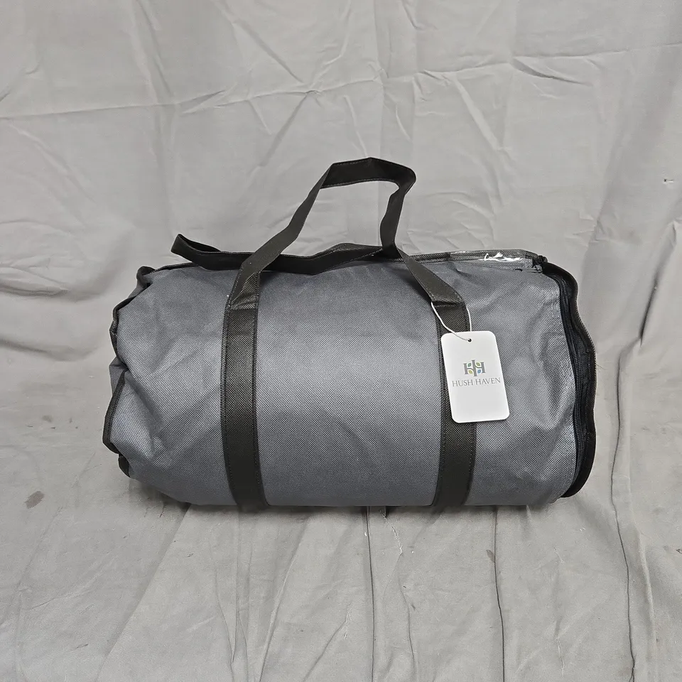 HUSH HAVEN FAUX FUR BLANKET – SINGLE LAYER, GREY EXTERIOR WITH PINK PLUSH INTERIOR, 150 × 200 CM