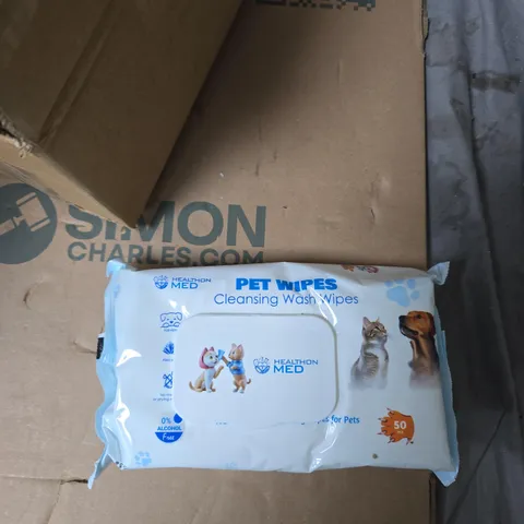 8X PACKS OF HEALTHONMED PET WASH WIPES 