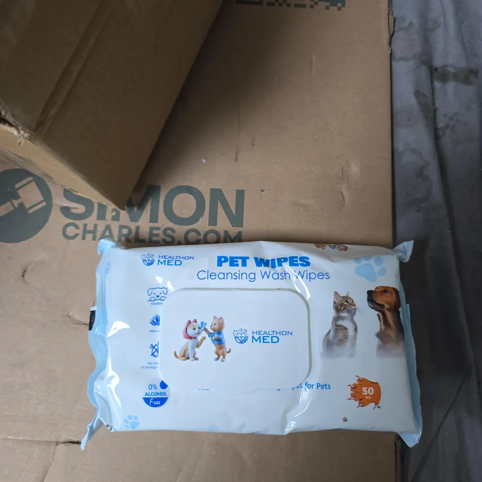 8X PACKS OF HEALTHONMED PET WASH WIPES 