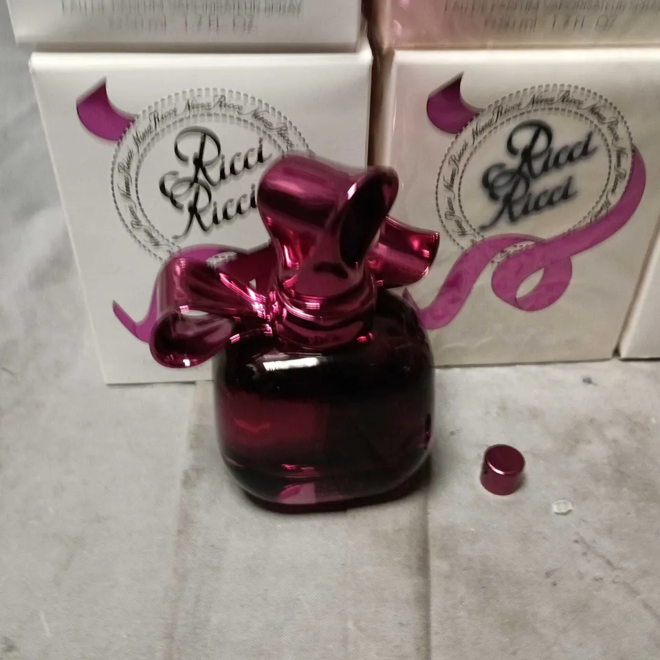 LOT OF 6 NINA RICCI RICCI 50ML EAU DE PARFUMS