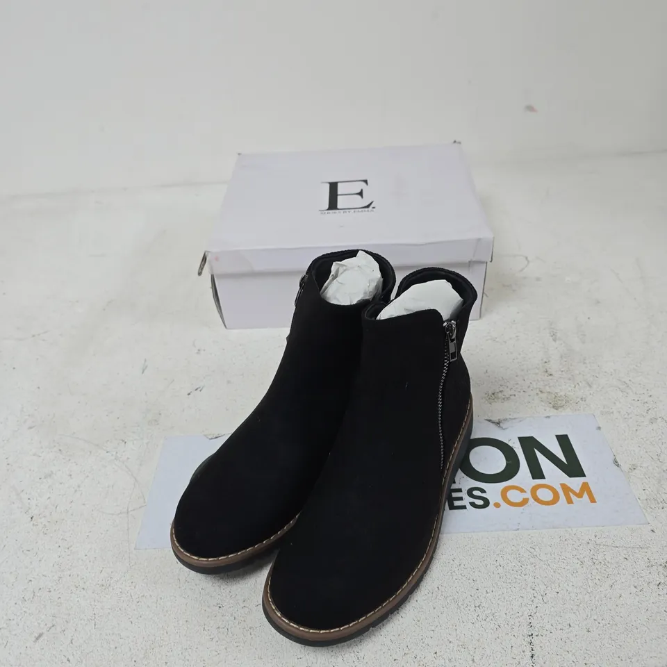 SHOES BY EMMA SONIA BLACK SUEDE ANKLE BOOTS – UK SIZE 6