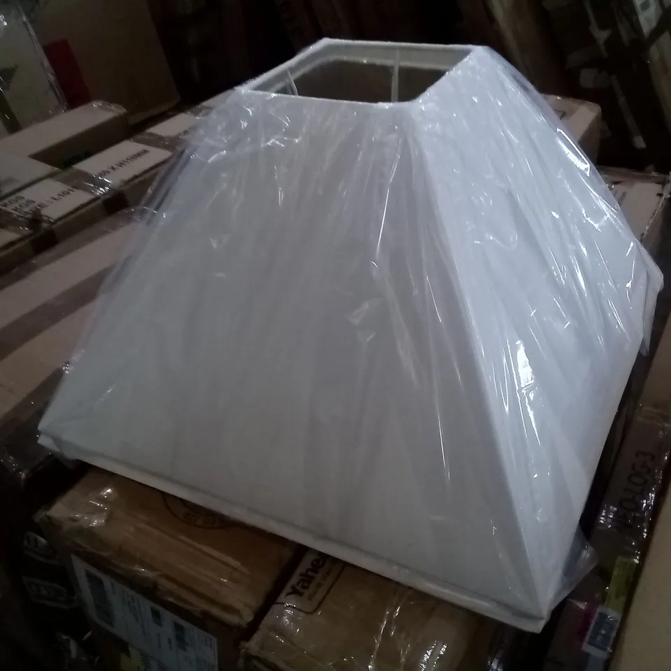 BOXED LORENTZEN 33CM H COTTON TAPERED SQUARE LAMPSHADE