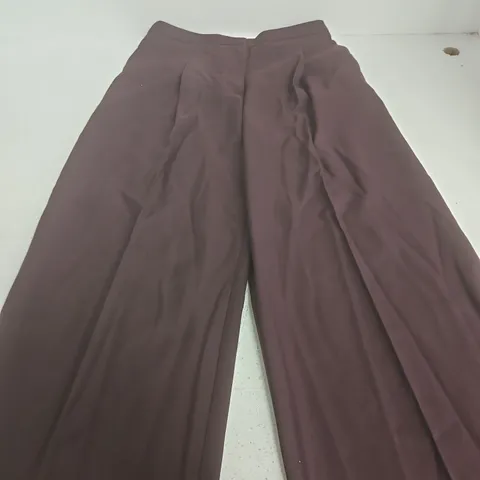 MANGO MNG WOMEN'S TROUSERS – BURGUNDY, EU 36 (UK 8)
