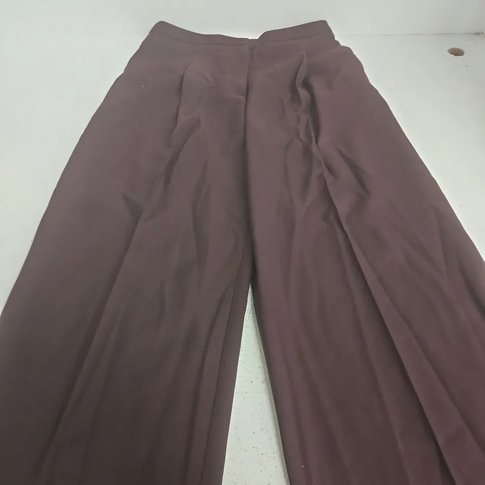 MANGO MNG WOMEN'S TROUSERS – BURGUNDY, EU 36 (UK 8)