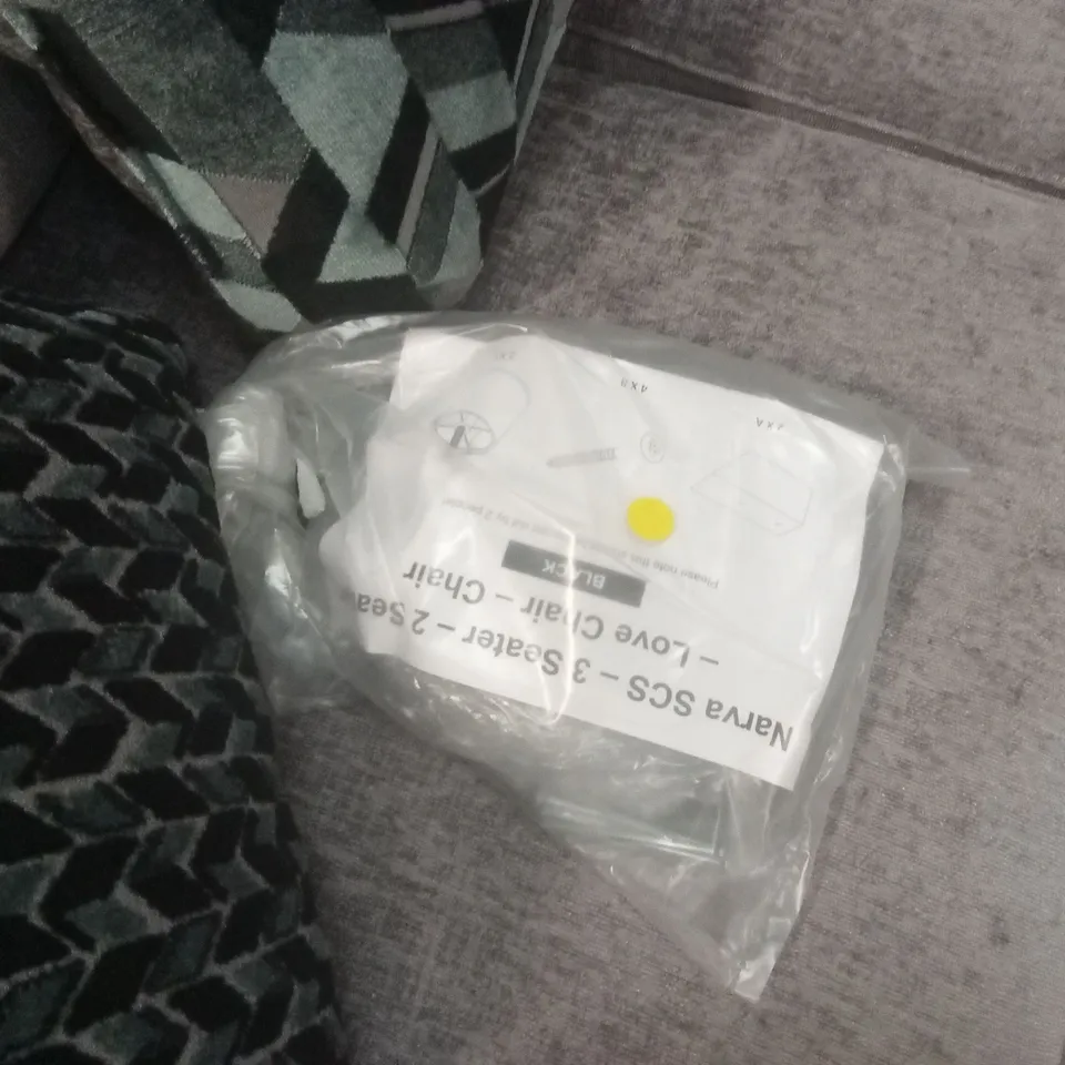 NARVA FABRIC/FAUX LEATHER 2 SEATER SOFA RRP £979