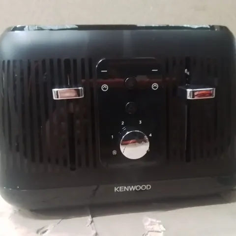 BOXED KENWOOD DAWN TOASTER, 4 SLOT TOASTER, REHEAT, 5 BROWNING SETTINGS, DEFROST AND CANCEL FUNCTIONS, PULL CRUMB TRAY, TFP09.β000BK, 1800W, MIDNIGHT BLACK