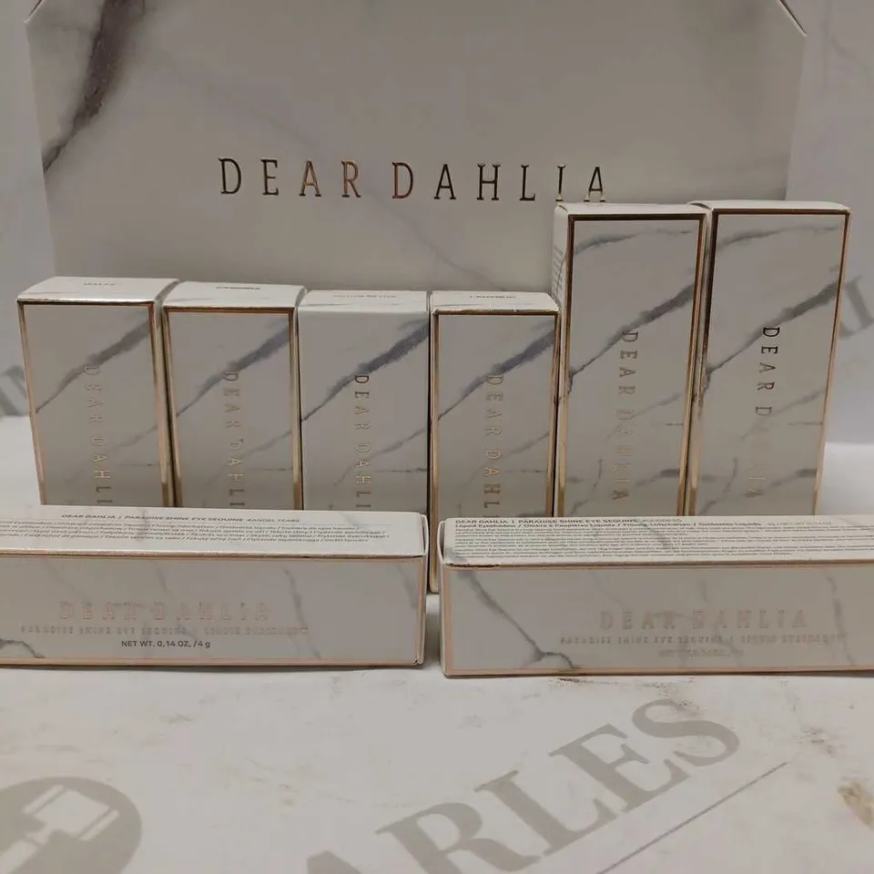LOT OF APPROX 8 ASSORTED DEAR DAHLIA PRODUCTS TO INCLUDE LIP TINT, LIPSTICK, LIQUID EYESHADOW