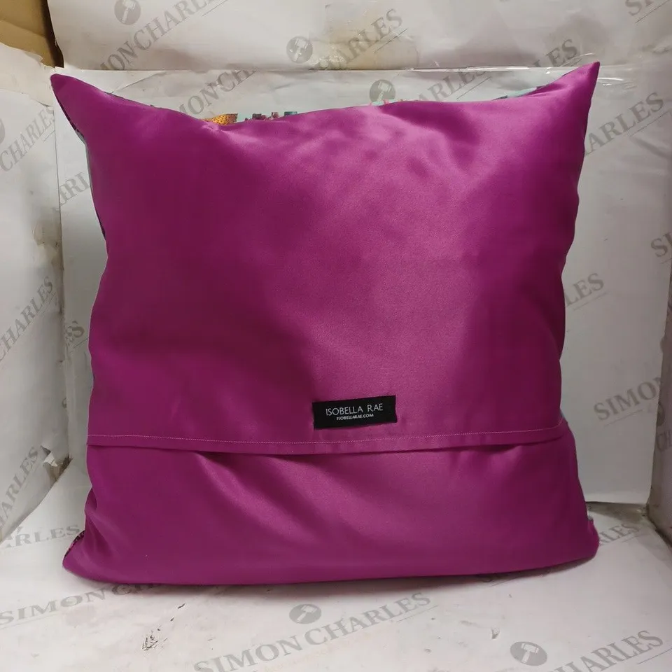 ISOBELLA RAE FLORAL VELVET DIGITAL PRINT CUSHION. 