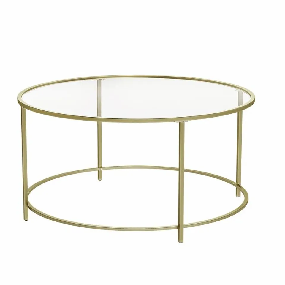 BOXED FREIDMAN COFFEE TABLE GOLD