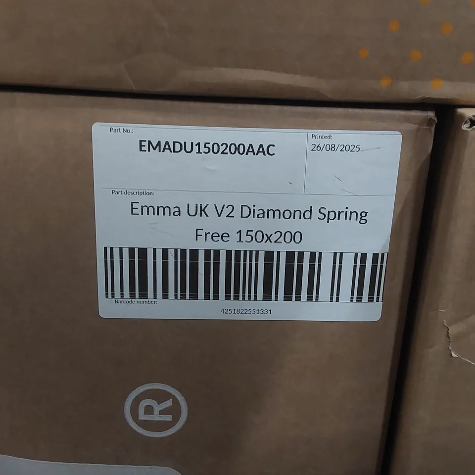 BRAND NEW BOXED EMMA UK V2 DIAMOND SPRING FREE 150 x 200CM KING SIZE MATTRESS 