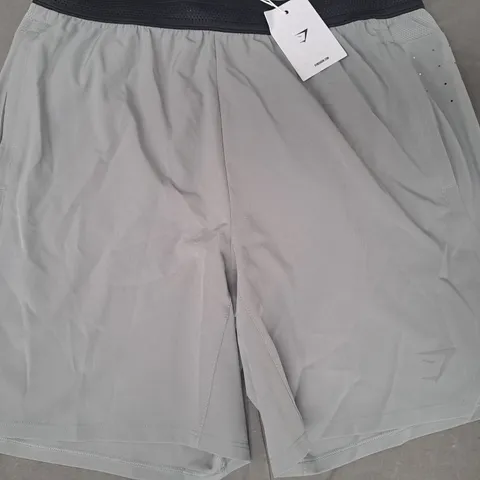 GYM SHARK SPEED 7" SHORTS IN SMOKEY GREY SIZE LARGE