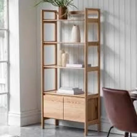 BOXED CROSSLAND GROVE THORNBURY OPEN DISPLAY BOOKCASE BRONZE (2 BOXES)