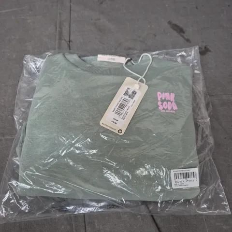 PINK SODA LOS ANGELES KIDS' SWEATSHIRT – SAGE GREEN – 12-18MTH