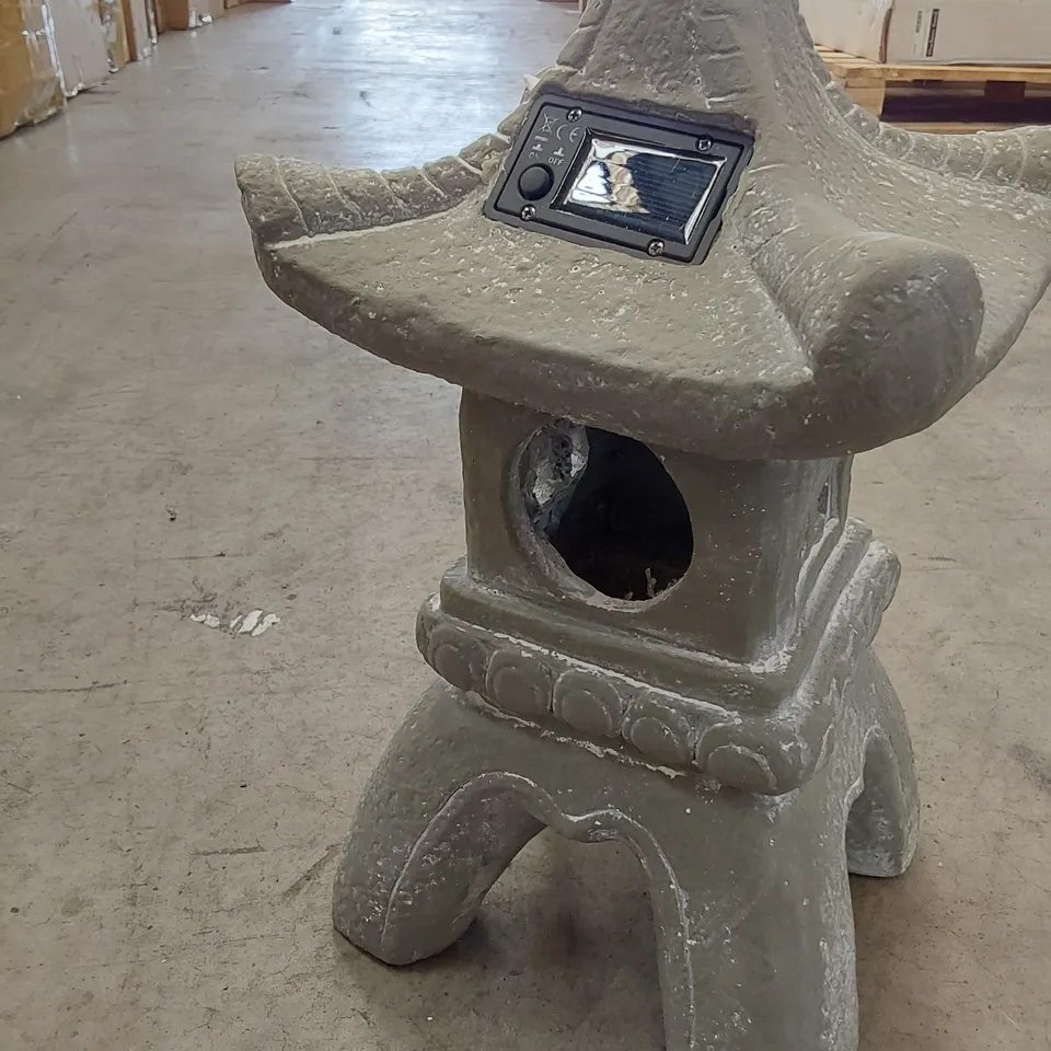 BOXED CERAMIC LED SOLAR PAGODA ORNAMENT