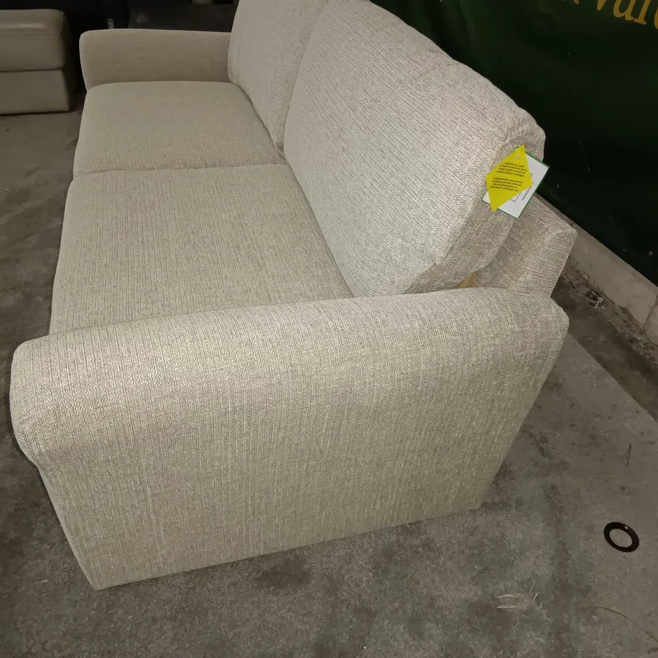 LIGHT GREY FABRIC 3-SEATER SOFA