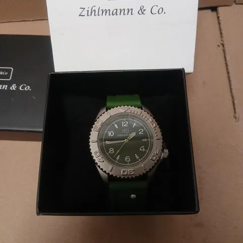ZIHLMANN & CO. WRISTWATCH – GREEN STRAP