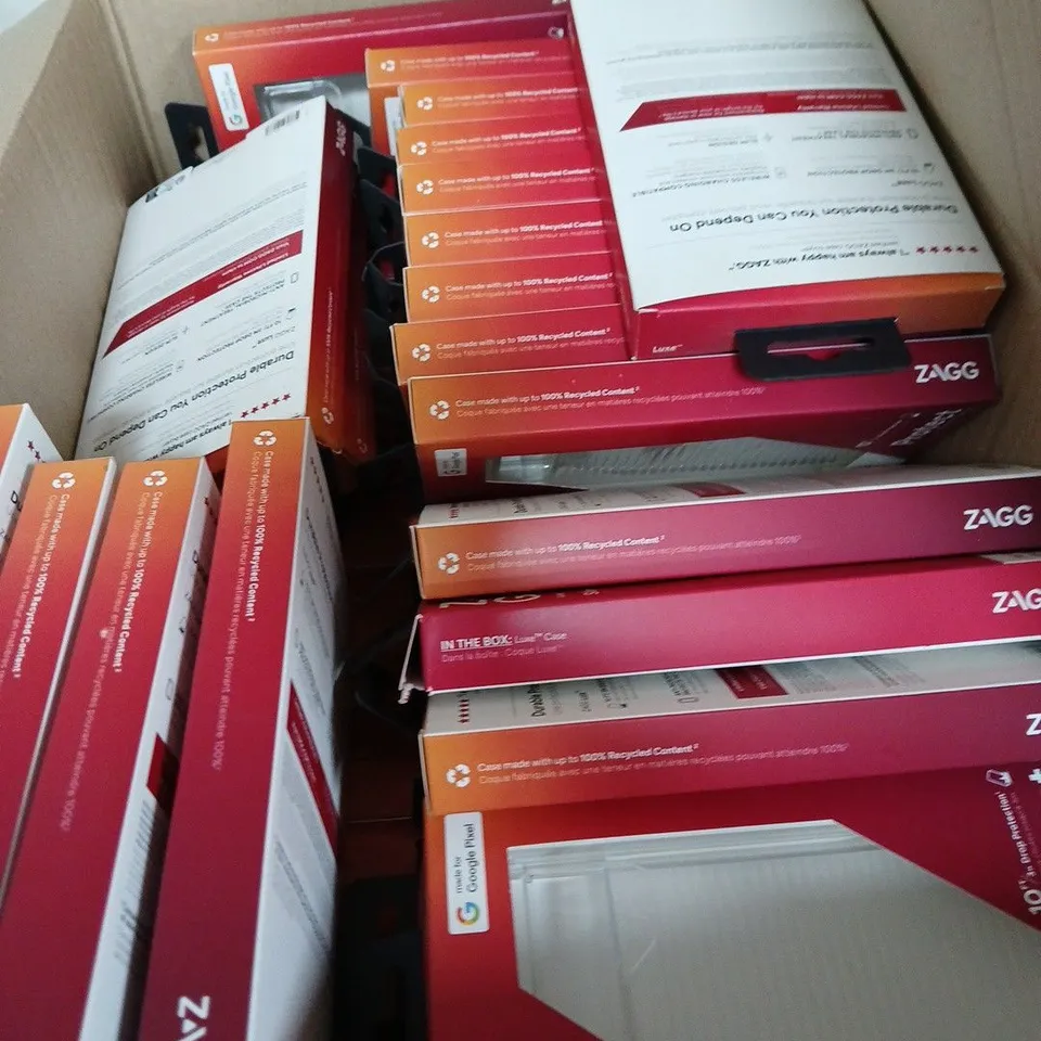 BOX OF APPROXIMATELY 60 ZAGG SLIM CASE FOR GOOGLE PIXEL 8 PRO 