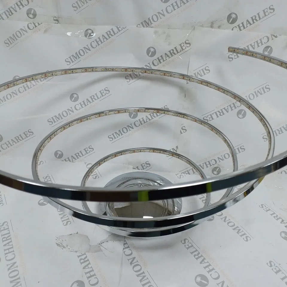 NAEVE SPIRAL LED CEILING LIGHT SILVER CHROME