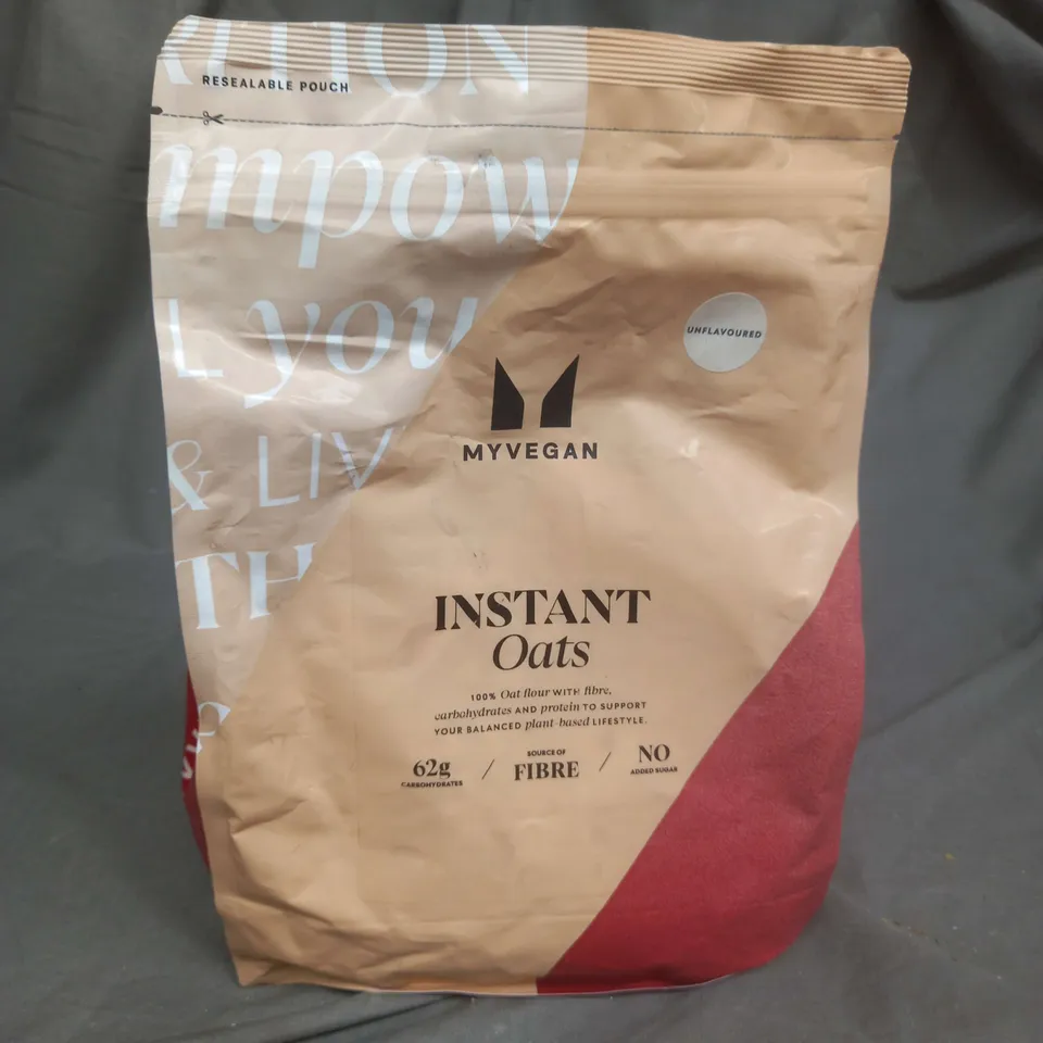 SEALED MYVEGAN INSTANT OATS UNFLAVOURED 1KG