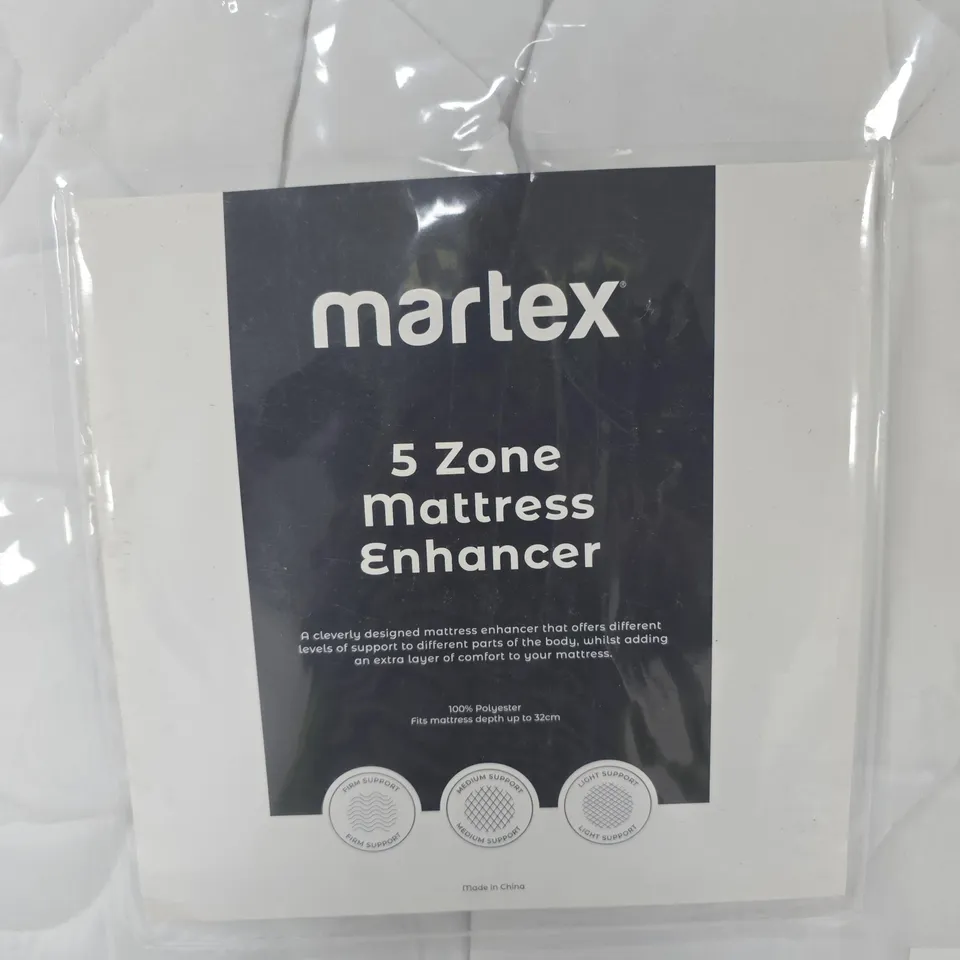 MARTEX 5 ZONE MATTRESS ENHANCER – 100% POLYESTER (FITS UP TO 32CM DEPTH)