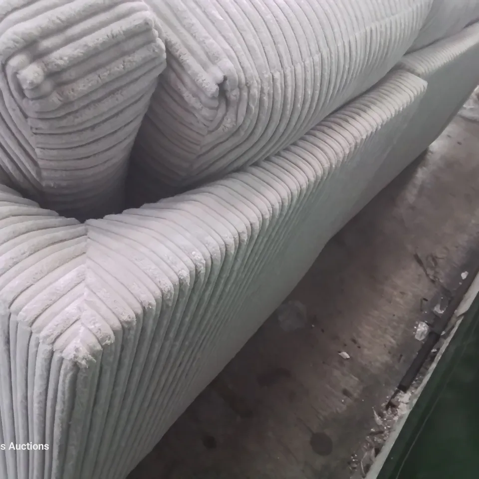 DESIGNER AMALFI RH CHAISE SOFA SILVER JUMBO CHORD