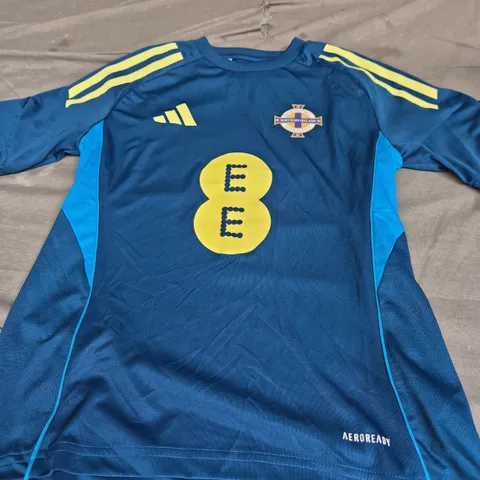 IRISH FOOTBALL ASSOCIATION NORTHERN IRELAND KIDS FOOTBALL SHIRT - SIZE 11-12 YEARS - BLUE/YELLOW