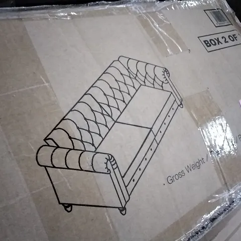 BOXED SOFA BED GREY PARTS (1 BOX OF 2)
