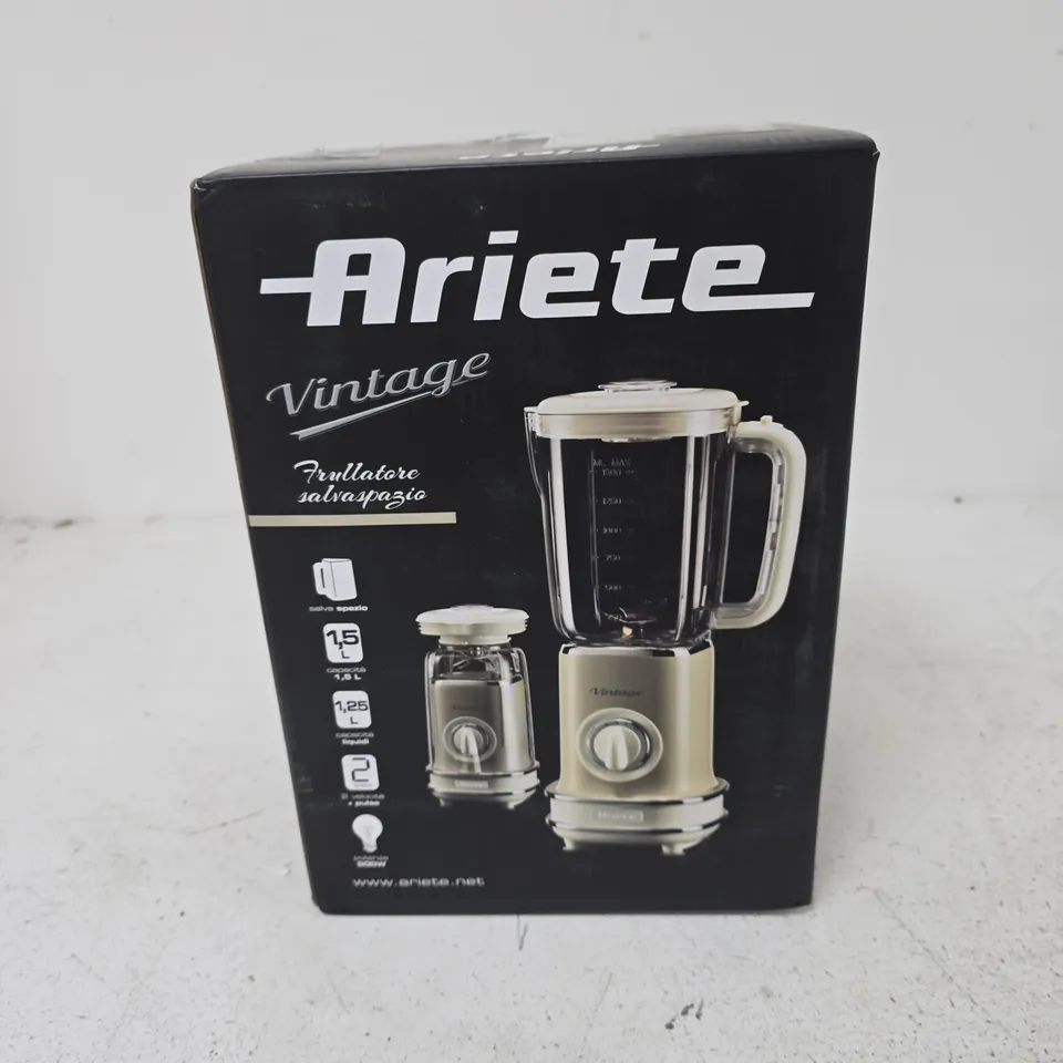ARIETE VINTAGE SPACE-SAVING BLENDER – BOXED