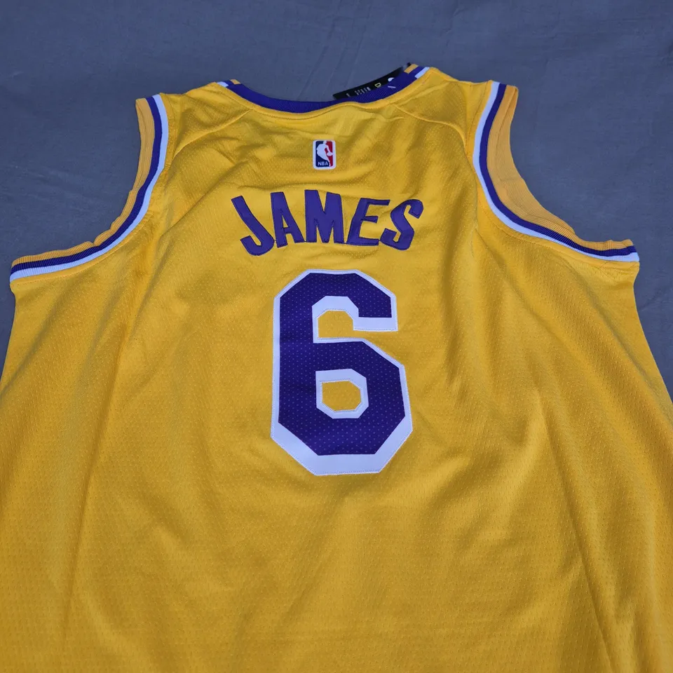 LA LAKERS NBA JERSEY WITH JAMES 6 SIZE XL