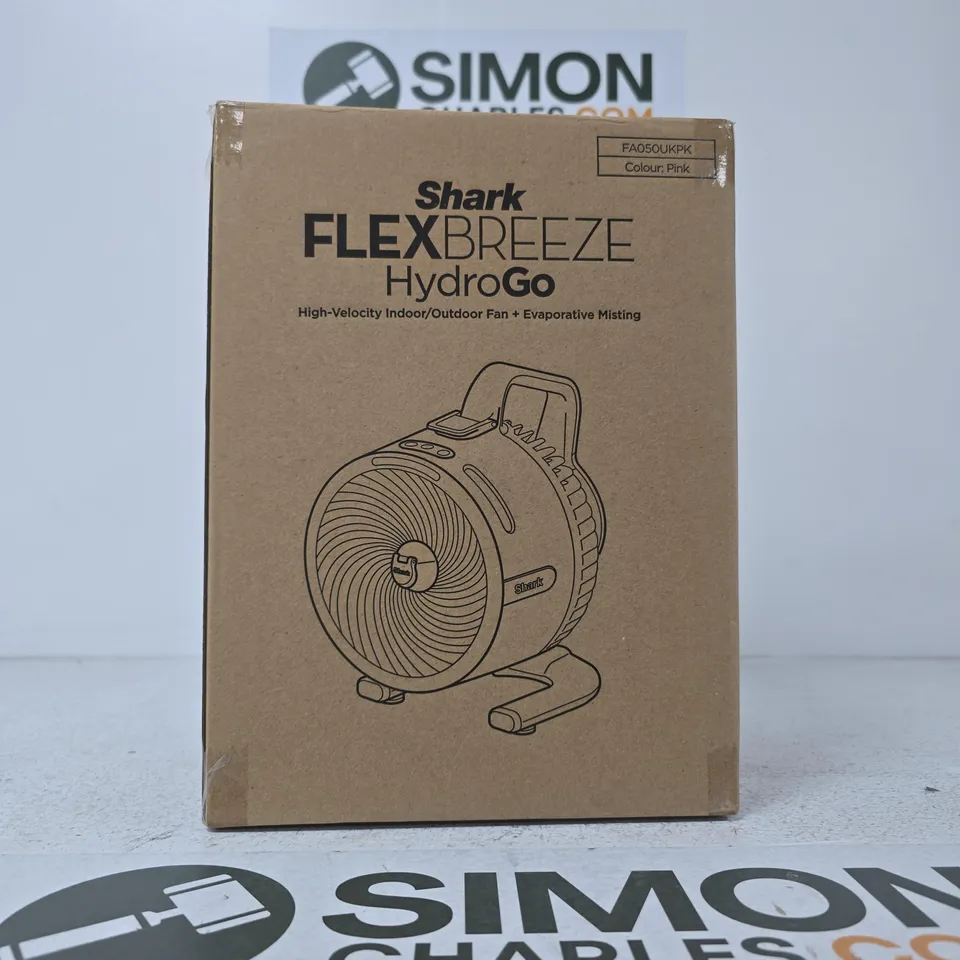 SHARK FLEXBREEZE HYDRAGO HIGH-VELOCITY INDOOR/OUTDOOR FAN + EVAPORATIVE MISTING