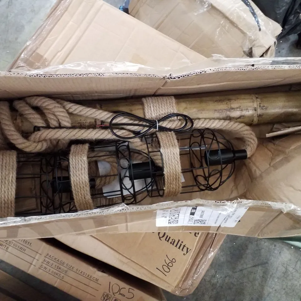 BOXED BAMBOO PENDANT LIGHT