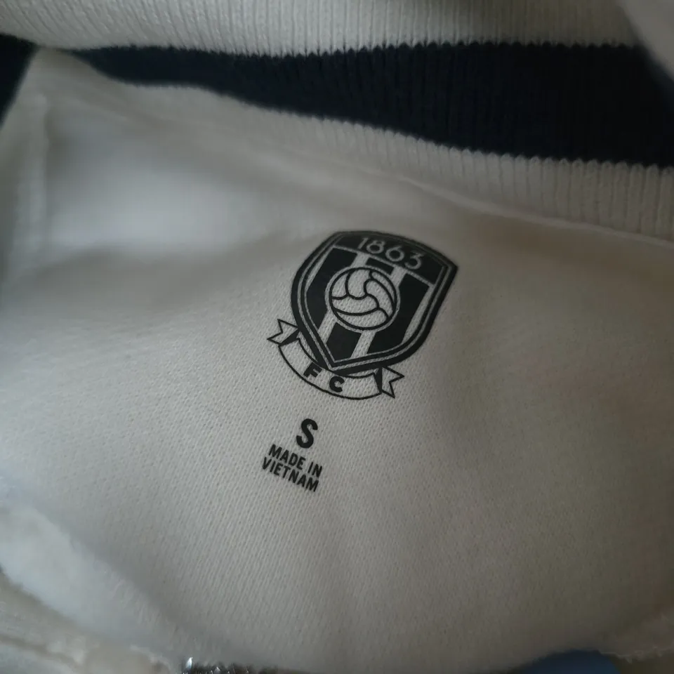 ABECROMBIE & FITCH MANCHESTER CITY FC OFFICIAL MERCHANDISE JACKET – WHITE ZIP-UP, SIZE S