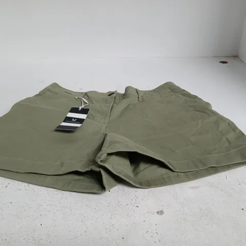 CREW CLOTHING COMPANY TILDA CHINO SHORT – WOMEN'S, OIL GREEN, UK 12
