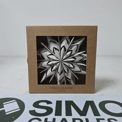 BOXED GISELA GRAHAM LONDON PAPER STAR ORNAMENT – X12 PER BOX 