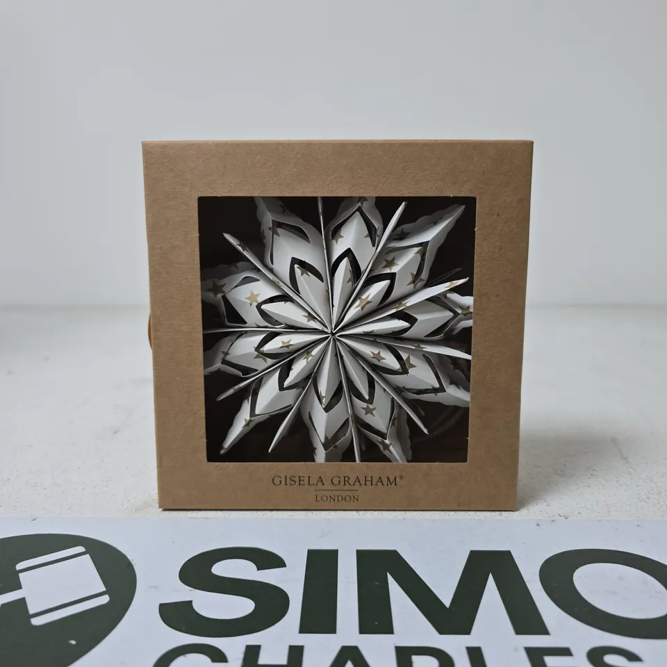 BOXED GISELA GRAHAM LONDON PAPER STAR ORNAMENT – X12 PER BOX 