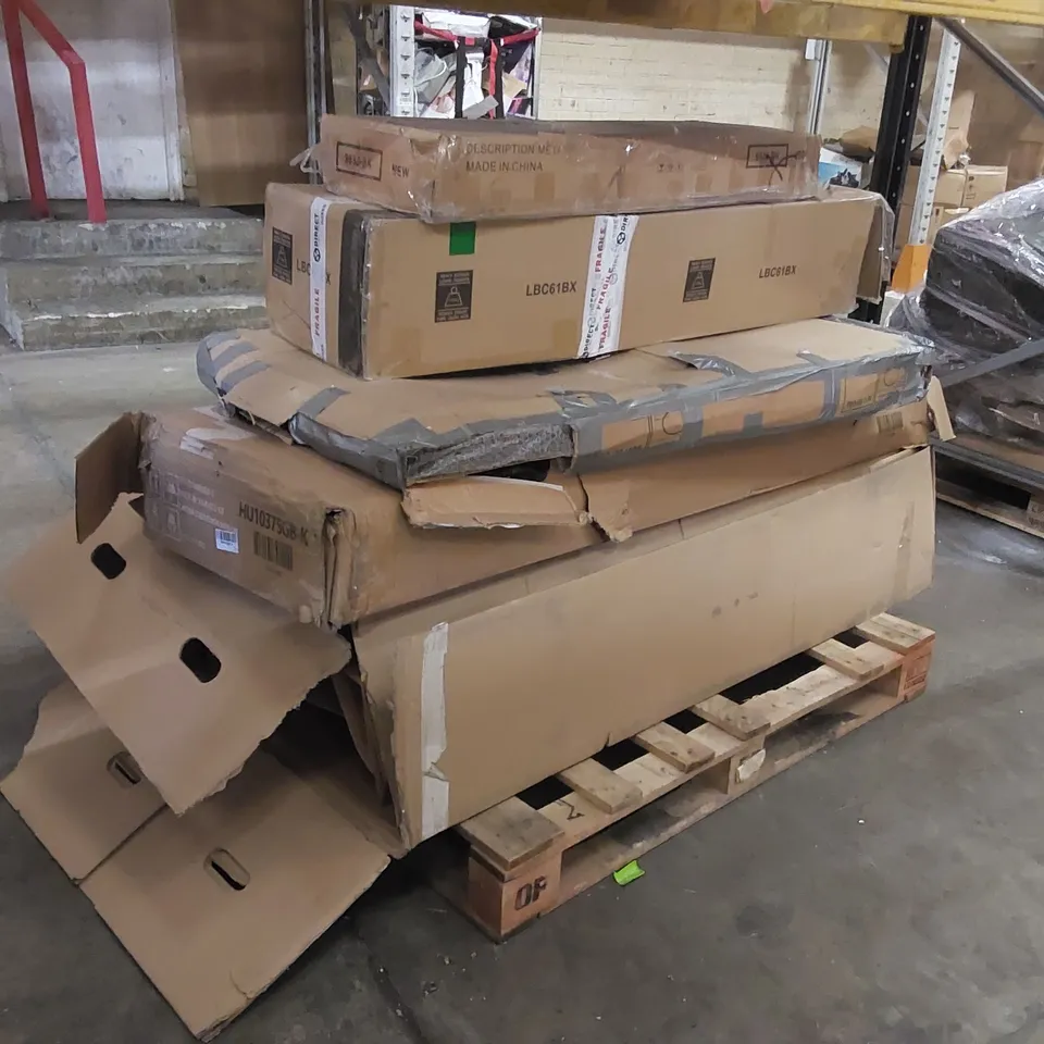 PALLET OF ASSORTED CONSUMER PRODUCTS/FURNITURE PARTS 