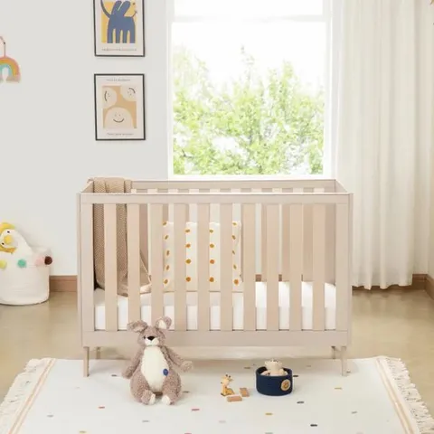 BOXED BABYMORE DANTE MINI COT BED - CASHMERE (1 BOX)